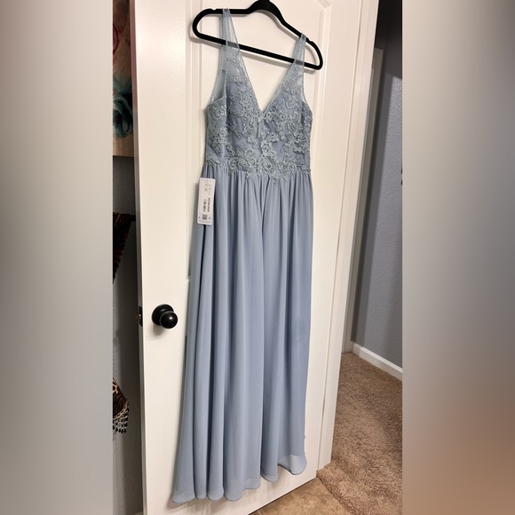AZAZIE Dusty Blue Dress size 12 - Picture 8 of 10